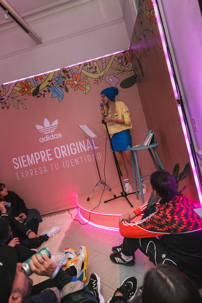 Agustina Kupsch y Panóptico de Género en el evento Siempre Original de adidas Originals en Argentina