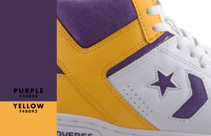 Converse Weapon "purple and Gold"