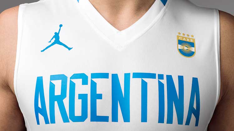 Remera Selección Argentina de Basket Jordan